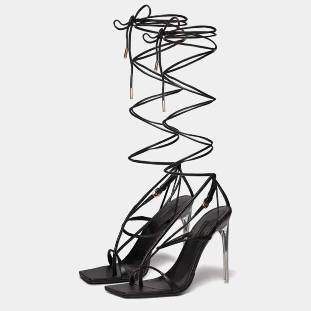 Versace Lace Up Stiletto